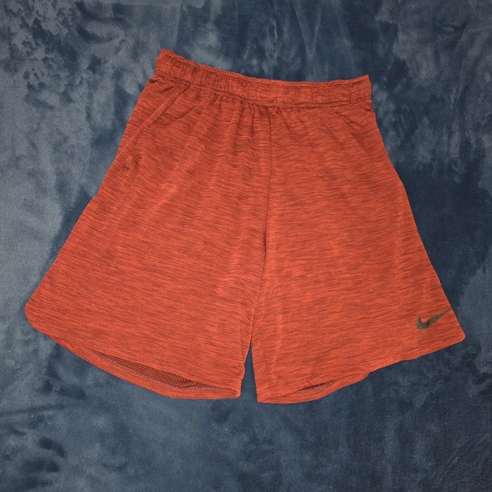 Mens Nike Flex Knit Shorts Size Large Red Swoosh Basketball Athletic Running Gym